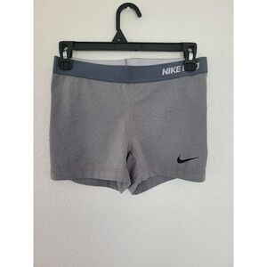 Nike Pro Dri FIT Compression Shorts Gray Women's Medium‎ Athletic Workout #21